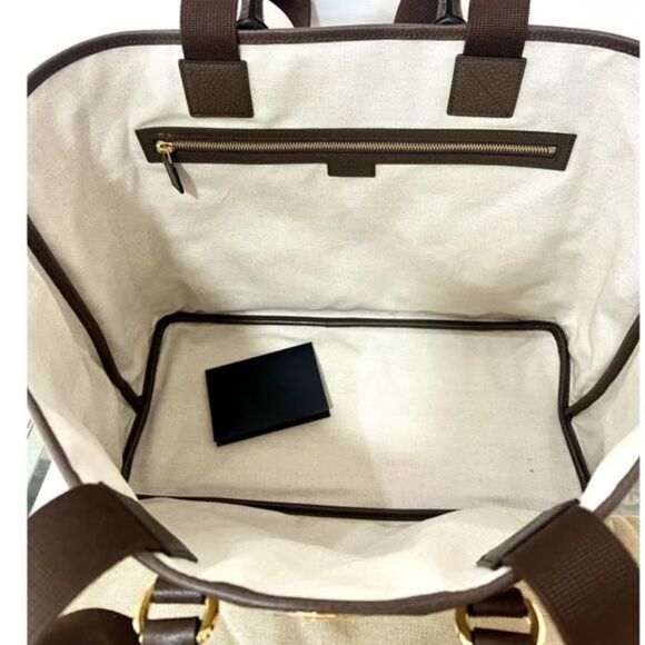 Gucci Web Jumbo GG Mongram Tote Bag - Picture 6 of 9